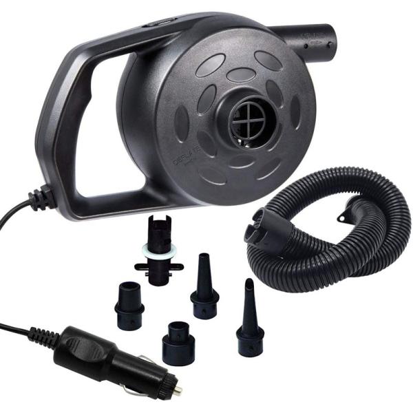 【並行輸入品】ポータブル電動式エアポンプ 5つの付属品付き chamvis 空気入れ 浮き具