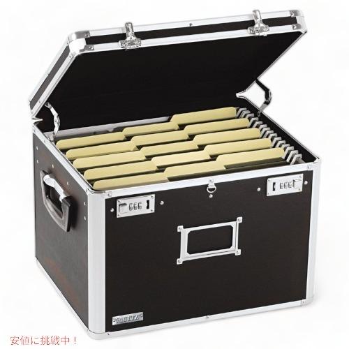 【並行輸入品】Vaultz ポータブル ファイルボックス ロック付き ブラック VZ01008 ファ...