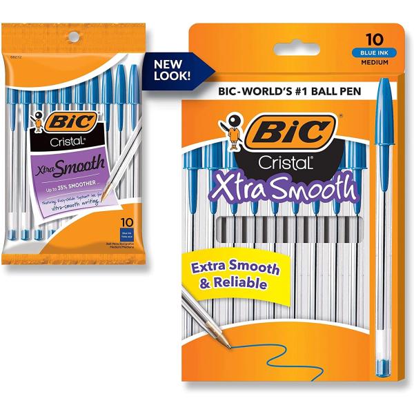 【並行輸入品】Bic ボールペン　ビック クリスタル エクストラスムーズボールペン 1.0ミリ ブル...