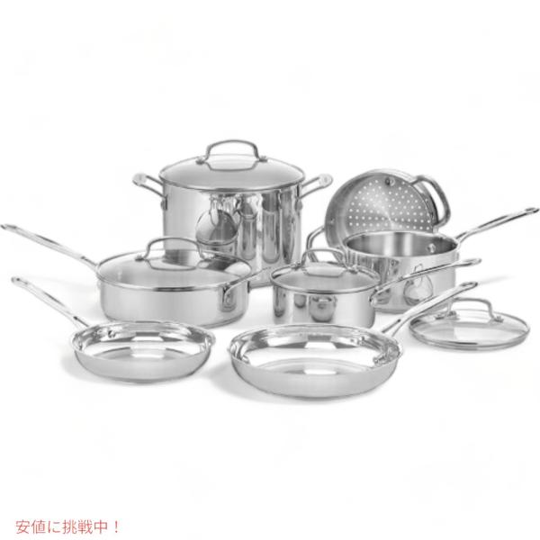 【並行輸入品】Cuisinart クイジナート シェフクラシック ステンレス鍋 11点セット 77-...