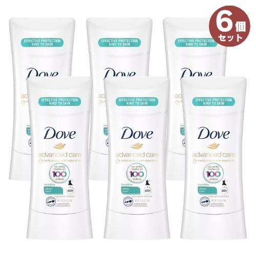 【並行輸入品】6個セット 【Sheer Cool】アドバンスド Dove ダヴ 74g デオドラント...