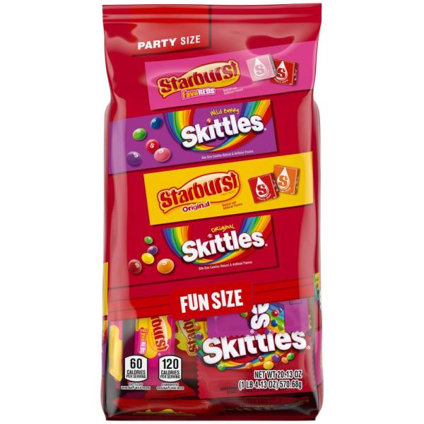 スキットルズ ＆スターバースト キャンディ バラエティミックス 65袋入り SKITTLES &amp; S...