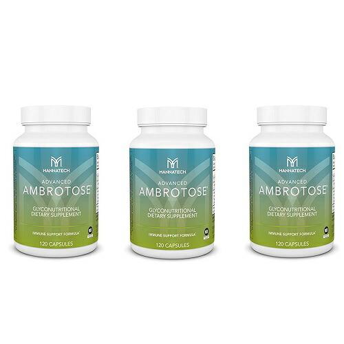 【並行輸入品】【3本セット】糖鎖栄養素【マナテック】アドバンス アンブロトース 120カプセル/ M...