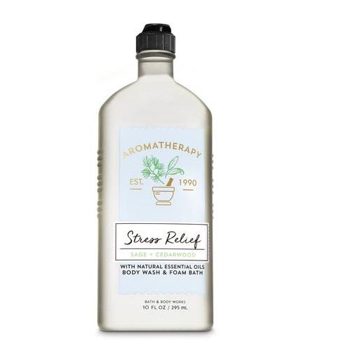 【並行輸入品】バス&amp;ボディワークス アロマセラピー ストレスリリーフ セージセダーウッド ボディウォ...