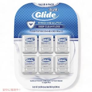 [6個セット] Glide Oral-B Pro-Health Deep Clean Dental Floss グライド オーラルB プロヘルス ディープクリーン デンタルフロス クールミント 40m x 6個｜メタストア ヤフー店