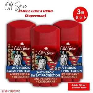 【並行輸入品】[3個セット] Old Spice オールドスパイス - ヒーロー（スーパーマン） デオドラント [ブライトシトラス＆コスモスの香り] 73g Smell Like a Hero