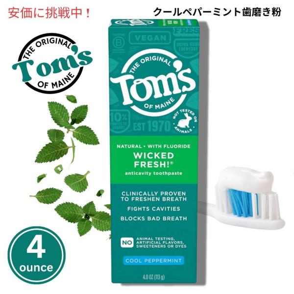 【並行輸入品】トムズオブメイン Tom's of Maine 歯磨き粉 ウィキッドフレッシュ クール...
