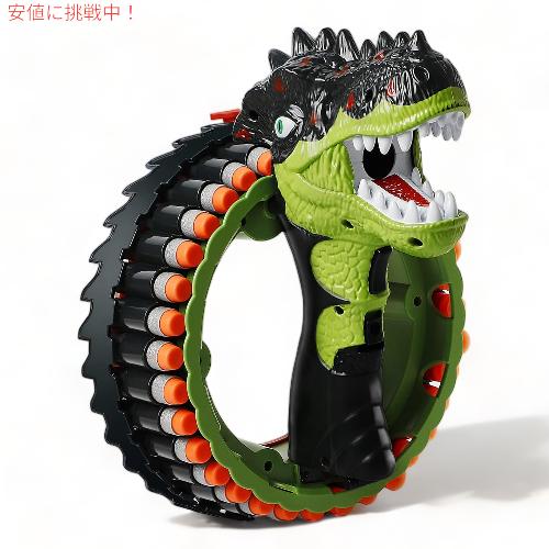 【並行輸入品】RQUKWRD 恐竜 黒 銃 フォームダーツ シューティングゲーム 8-12メートル ...