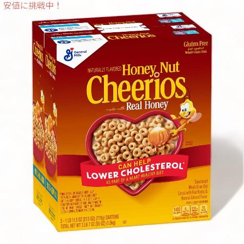 【並行輸入品】Cheerios チェリオス 全粒オーツ麦 シリアル ハニーナッツ 779g x2個パ...