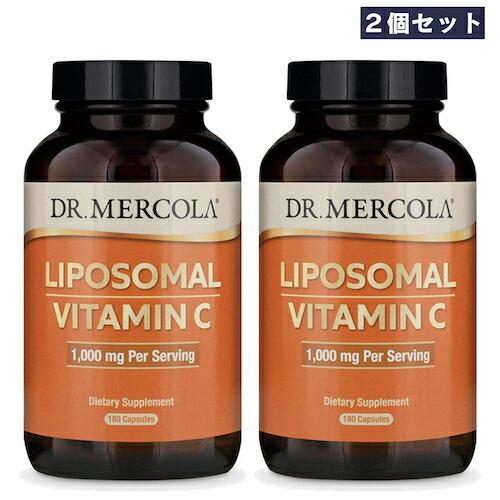 【並行輸入品】【2個】Dr. Mercola リポソーム ビタミンC 1000mg 180カプセル ...