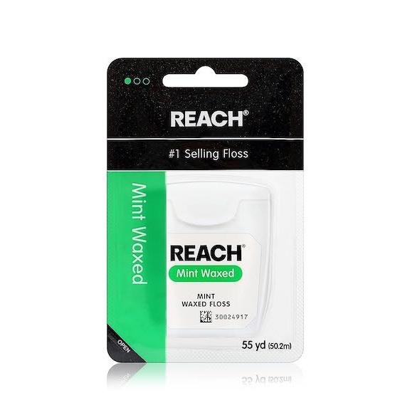 【並行輸入品】REACH リーチ デンタルフロス ワックス付き ミント味 55ヤード（50.2m）