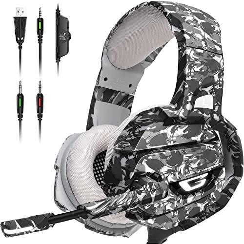 【並行輸入品】K5Camo マイク付きゲーミングヘッドセット、ゲーミングヘッドホンステレオ7.1サラ...