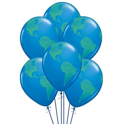 【並行輸入品】Qualatex社のアースデイにピッタリな地球グッズ 11インチ 地球型バルーン 12...