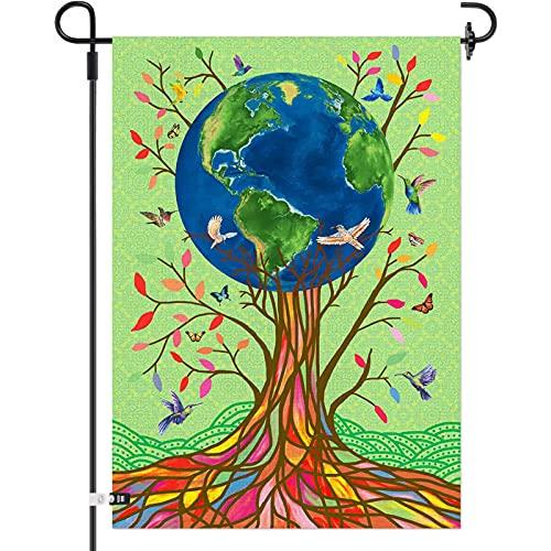 【並行輸入品】AOKDEER社 Earth Tree of Life フラグ 玄関用歓迎旗