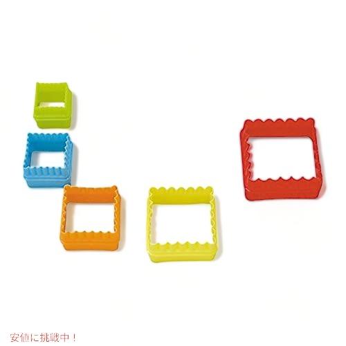 【並行輸入品】スクエア＆フラット カッターセットマルチカラー Square Cookie and B...