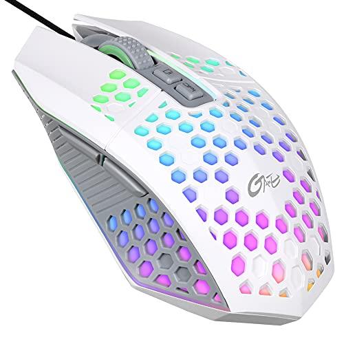 【並行輸入品】ハニカム有線ゲーミングマウス 6段階調節可能 DPI 最大8000 RGBバックライト...