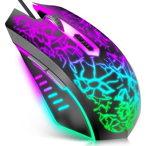 【並行輸入品】VersionTECH. マウス ゲーミング 有線 USB 7色 RGB LEDライト...