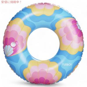 【並行輸入品】FUNBOY 特大 50インチ インフレータブル チューブフロート 浮き輪 [マーメイドシェル] Giant Inflatable Tube Float Large Mermaid Shells