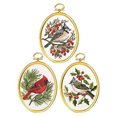 【並行輸入品】JanlynnWinterBirdsクロスステッチ用品