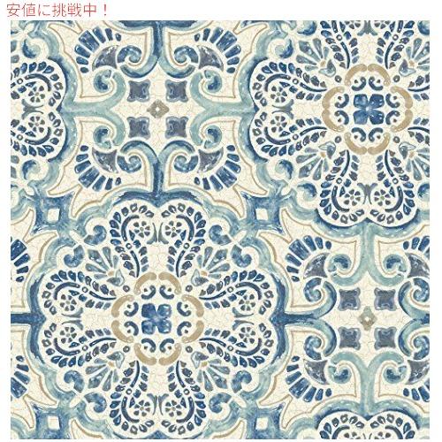 【並行輸入品】NuWallpaper NU2235フィレンツェのタイル壁紙、青