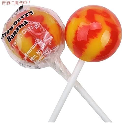 【並行輸入品】Original Gourmet ロリポップ、ストロベリーバナナ 30個入り
