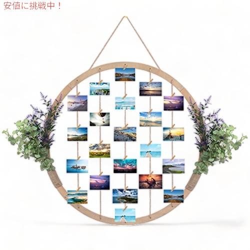 【並行輸入品】スーパー ホリデー ラージ ラウンド 木製 フォトフレーム 60cm