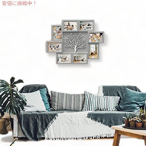 【並行輸入品】Hello Laura - 8枚のフォトコラージュフレーム 壁用 4x6 写真フレーム...