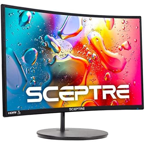 【並行輸入品】Scepter 24インチ 曲面 75Hz ゲーミング  モニター フル HD ブラッ...