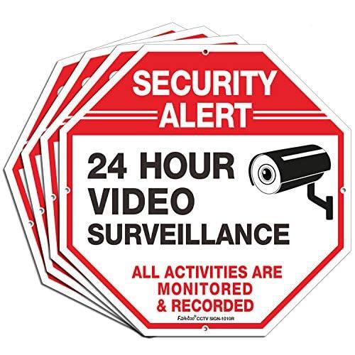 【並行輸入品】ファイトゥー (4パック) セキュリティアラート 監視サイン