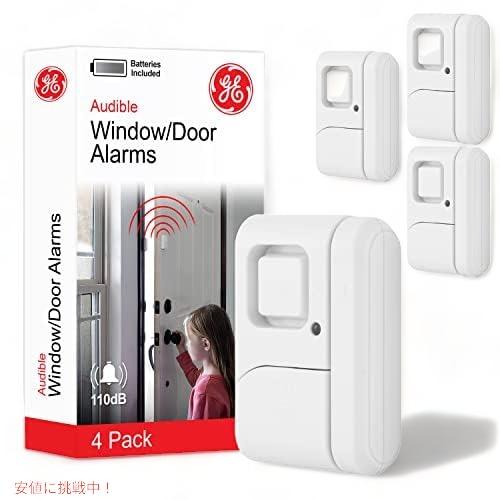 【並行輸入品】GE パーソナル セキュリティ ウィンドウとドア アラーム、4 パック、簡単なインスト...