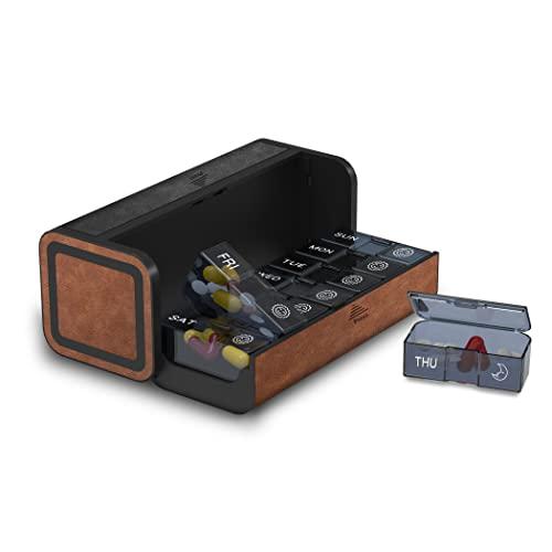 【並行輸入品】TALVOLC M ピルオーガナイザー ウィークリー 1日2回 7日間用 (ブラックと...