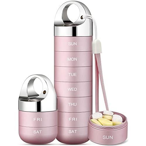 【並行輸入品】Zannaki メタルトラベルピルオーガナイザー ポータブル防水ウィークリーピルボック...