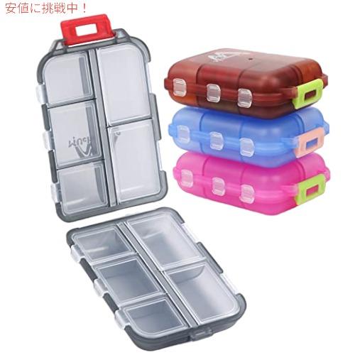 【並行輸入品】M・ムチェンバオ　4パックピルケースポータブル小型ウィークリートラベルピルオーガナイザ...