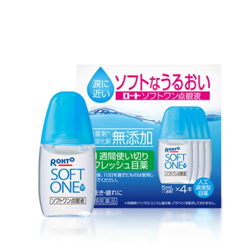 【第3類医薬品】ロート ソフトワン点眼液 5ml×4