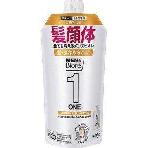 メンズビオレ ONE オールインワン全身洗浄料 髪・肌なめらかタイプ つめかえ用 340ml 納期10日程度｜drug-pony