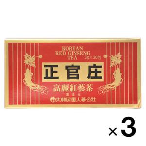正官庄 高麗紅蔘茶 こうらいこうじんちゃ 30包×3個　送料無料