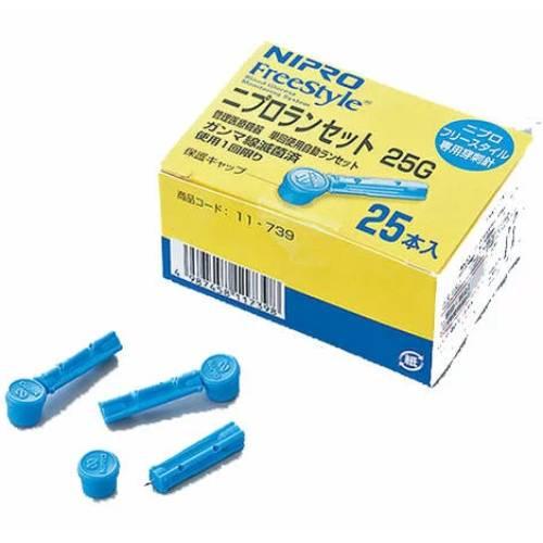 血糖測定器 ニプロ ランセット 25g 25本　納期１週間程度