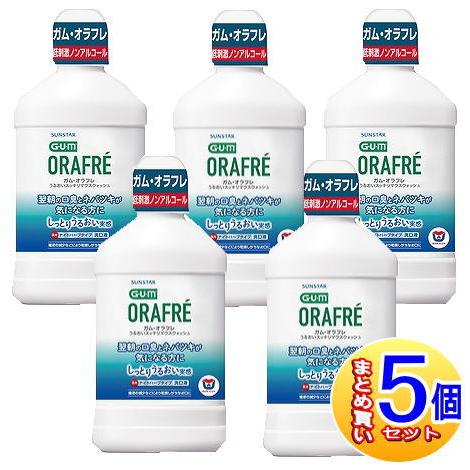 【5個セット】【医薬部外品】ガム・オラフレ　うるおいスッキリマウスウォッシュ　450ml【小型宅配便...