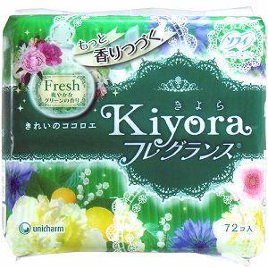 ソフィ　Kiyora　フレグランス　フレッシュ　グリーンの香り　72個入｜drugfrontier