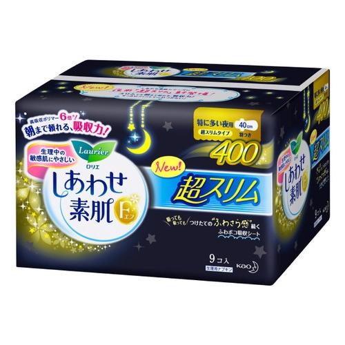 ロリエエフ しあわせ素肌 超吸収スリム夜用４０羽つき 9個