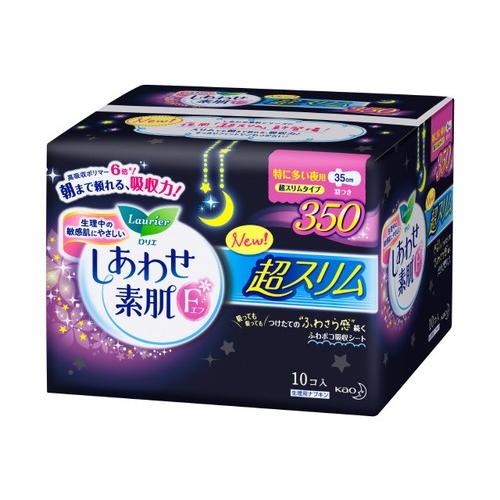ロリエエフ しあわせ素肌 超吸収スリム夜用３５羽つき 10個