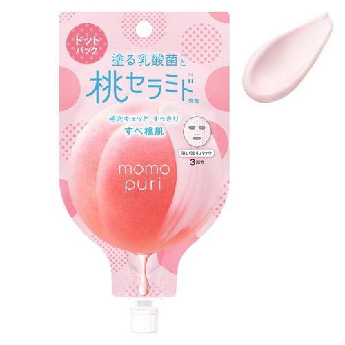 ももぷり フレッシュドットパック 12g 桃セラミド 乳酸菌 洗い流すパック 3回分