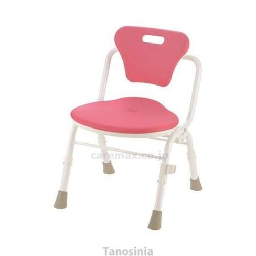 やわらかシャワーチェアクレオ　折りたたみ（防カビプラス）　背付460/19190　ピンク