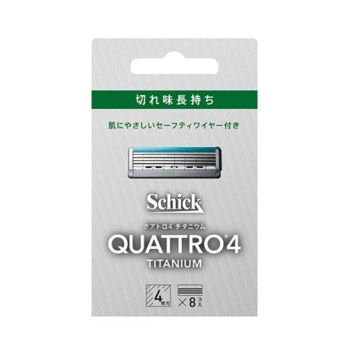 シック・ジャパン株式会社 クアトロ４ チタニウム 替刃 ドイツ製4枚刃セーフティワイヤー付き 8コ入...