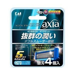 貝印カミソリ株式会社 カイレザー axia 替刃 ( 4コ入 ) 【北海道・沖縄は別途送料必要】【CPT】｜drugpure