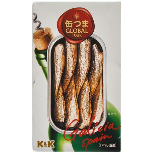 【送料無料】国分株式会社　K&amp;K 缶つまGLOBAL TOUR 　小鰯のオリーブオイル 85g入×5...