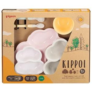 【送料無料】ピジョン株式会社 ベビー食器セット KIPPOI（キッポイ） ベビーピンク＆ピーチホワイト 6種 1セット 【離島別途送料】
