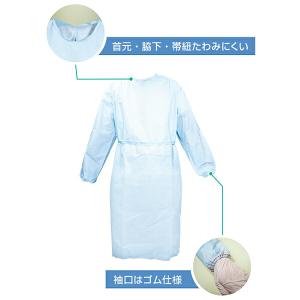 【N908】日進医療器株式会社 Leaderリーダー リーダー医療用防護ガウンSF［クラス6］ フリーサイズ 1枚入 ＜日本製＞＜防護服＞