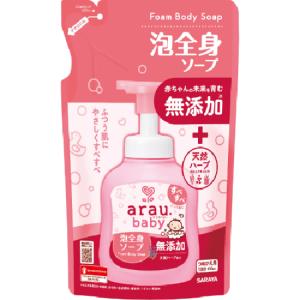 arau.baby アラウベビー 泡全身ソープ 詰替用 400mL 納期1週間程度｜drugstore-pony