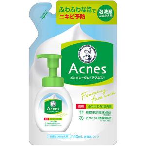 メンソレータム アクネス 薬用ふわふわな泡洗顔 詰め替え用 140ml　納期1週間程度　｜drugstore-pony